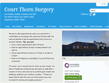 Tablet Screenshot of courtthornsurgery.co.uk